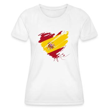 Heart Corazón Spain España Barcelona Mallorca Gate - Women's Functional T-Shirt - white - Front - AI Model Female 172 dark (172cm)