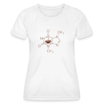 molécule de café - T-shirt sport Femme - blanc - Devant - AI Model Female 172 dark (172cm)