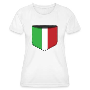 Poche Italie - T-shirt sport Femme - blanc - Devant - AI Model Female 172 dark (172cm)
