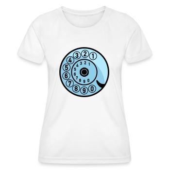 Dial Vintage Phone Call Retro Technologie - T-shirt sport Femme - blanc - Devant - AI Model Female 172 dark (172cm)