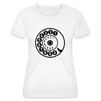 Dial Vintage Phone Call Retro Technologie - T-shirt sport Femme - blanc - Devant - AI Model Female 172 dark (172cm)