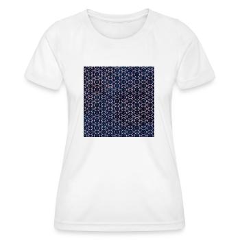 Motif de teinture Rose Geo Tie - T-shirt sport Femme - blanc - Devant - AI Model Female 172 dark (172cm)
