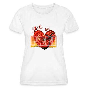 Ich bin Frei - FREI im Herzen - Herz - Motivation - Frauen Funktions-T-Shirt - Weiß - Vorne - AI Model Female 172 dark (172cm)