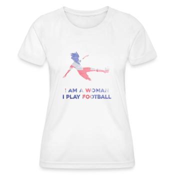 Football féminin - T-shirt sport Femme - blanc - Devant - AI Model Female 172 dark (172cm)