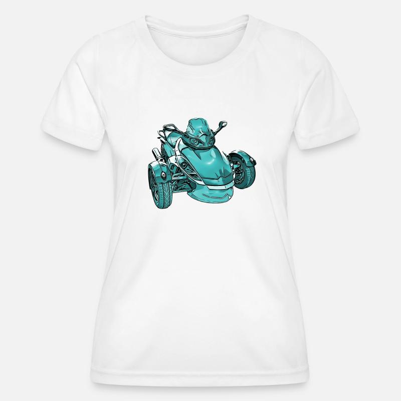 Trike Spyder turquoise - Women's Functional T-Shirt - white