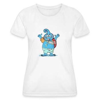 This very big friendly drop of water - Women's Functional T-Shirt - white - Front - AI Model Female 172 dark (172cm)