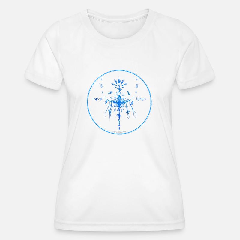 Mystique Collection ~ light blue ~ n°4 - Women's Functional T-Shirt - white