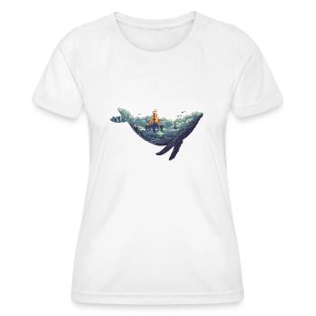 Whale, Oil Rig, Environment - Women's Functional T-Shirt - white - Front - AI Model Female 172 dark (172cm)