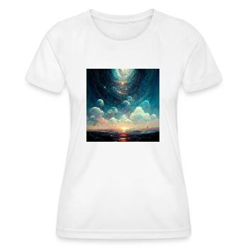 Endloses Universum - Frauen Funktions-T-Shirt - Weiß - Vorne - AI Model Female 172 dark (172cm)