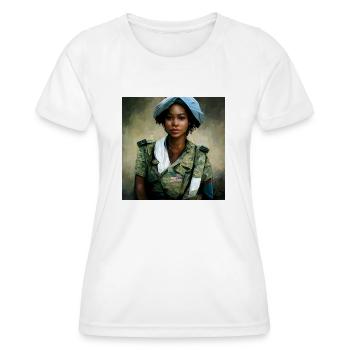 Schöne US Army Combat Medical Painting - Frauen Funktions-T-Shirt - Weiß - Vorne - AI Model Female 172 dark (172cm)