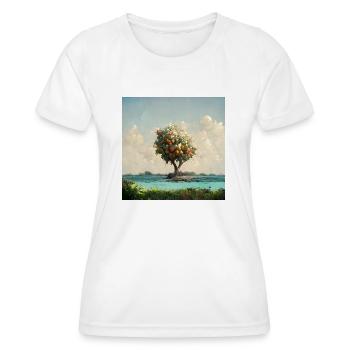 Île Tree - T-shirt sport Femme - blanc - Devant - AI Model Female 172 dark (172cm)