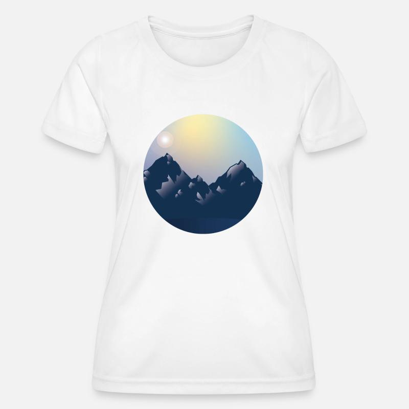 Mountains in a circle - Women's Functional T-Shirt - white