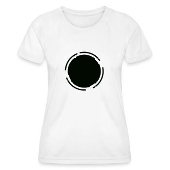 Black background - Women's Functional T-Shirt - white - Front - AI Model Female 172 dark (172cm)