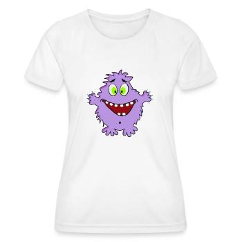 Cute friendly cute upbeat monster - Women's Functional T-Shirt - white - Front - AI Model Female 172 dark (172cm)