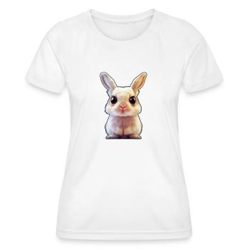 Lapin mignon - T-shirt sport Femme - blanc - Devant - AI Model Female 172 dark (172cm)