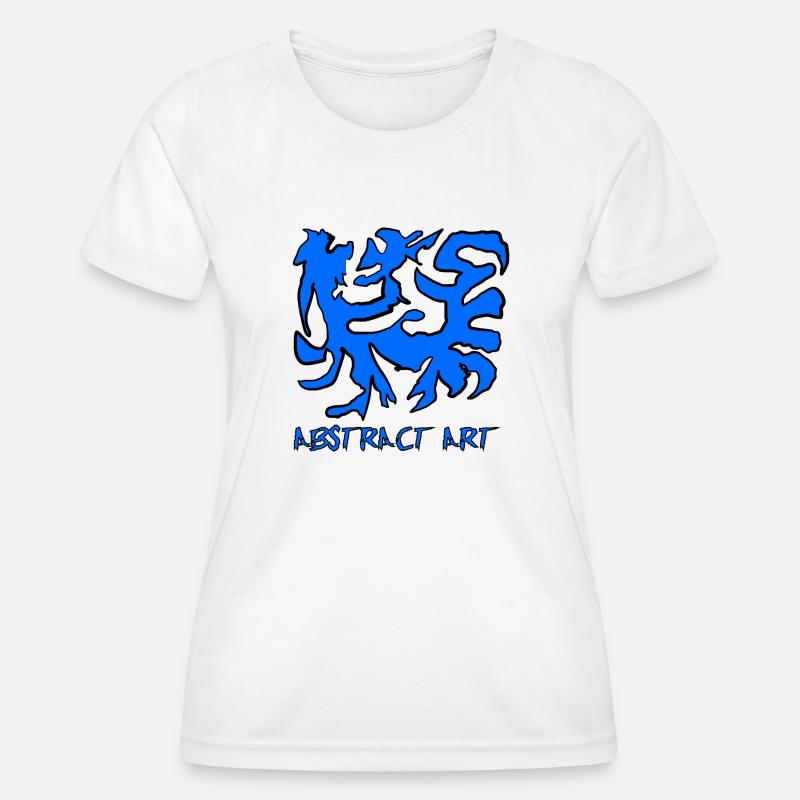 Abstract art in blue - Women's Functional T-Shirt - white