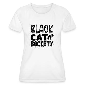 Black Cat Society - Frauen Funktions-T-Shirt - Weiß - Vorne - AI Model Female 172 dark (172cm)