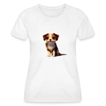 chiot 2 - T-shirt sport Femme - blanc - Devant - AI Model Female 172 dark (172cm)