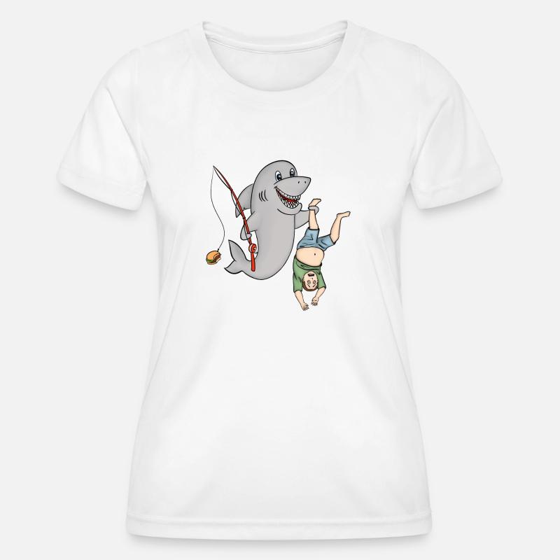 Shark with human - Women's Functional T-Shirt - white