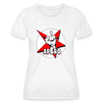 Apero Bad Boy roter Stern - Frauen Funktions-T-Shirt - Weiß - Vorne - AI Model Female 172 dark (172cm)