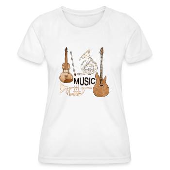 Musikinstrumente - Frauen Funktions-T-Shirt - Weiß - Vorne - AI Model Female 172 dark (172cm)
