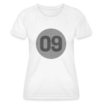 09 - Frauen Funktions-T-Shirt - Weiß - Vorne - AI Model Female 172 dark (172cm)