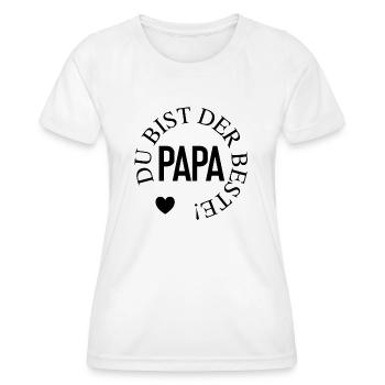 Papa du bist der Beste Vatertag Papa Papi Motiv - Frauen Funktions-T-Shirt - Weiß - Vorne - AI Model Female 172 dark (172cm)