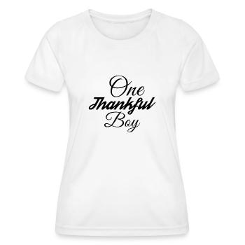 One thankful Boy - Frauen Funktions-T-Shirt - Weiß - Vorne - AI Model Female 172 dark (172cm)