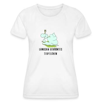 langsam gehörntes Teufelchen - Frauen Funktions-T-Shirt - Weiß - Vorne - AI Model Female 172 dark (172cm)