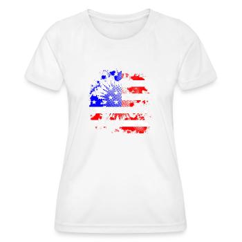Demi-teinte Grunge USA drapeau Contexte - T-shirt sport Femme - blanc - Devant - AI Model Female 172 dark (172cm)