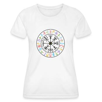 Rune, Altes gotisches Zeichen - Frauen Funktions-T-Shirt - Weiß - Vorne - AI Model Female 172 dark (172cm)