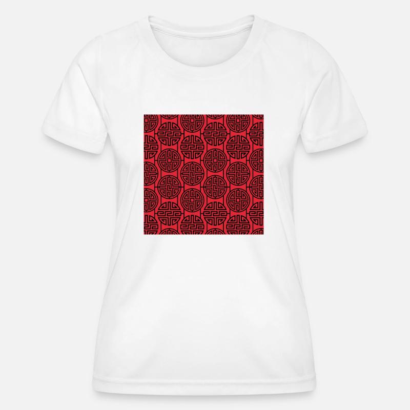 Chinese pattern - Women's Functional T-Shirt - white