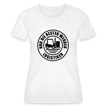 Logistiker - Frauen Funktions-T-Shirt - Weiß - Vorne - AI Model Female 172 dark (172cm)