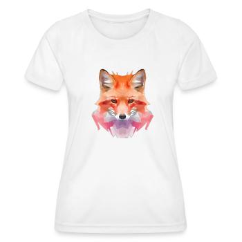 Abstrakter Polygon Fuchs - Frauen Funktions-T-Shirt - Weiß - Vorne - AI Model Female 172 dark (172cm)