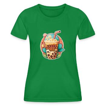 J’adore le thé à bulles - T-shirt sport Femme - vert - Devant - AI Model Female 172 dark (172cm)