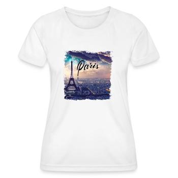 Paris Eiffelturm Casual Style - Frauen Funktions-T-Shirt - Weiß - Vorne - AI Model Female 172 dark (172cm)