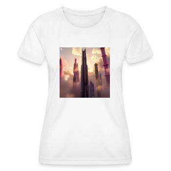 Gratte ciel - T-shirt sport Femme - blanc - Devant - AI Model Female 172 dark (172cm)