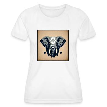 Little Elephant Cartoon Cute Love Adventure 9 - Women's Functional T-Shirt - white - Front - AI Model Female 172 dark (172cm)