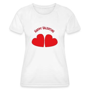 Valentine - T-shirt sport Femme - blanc - Devant - AI Model Female 172 dark (172cm)