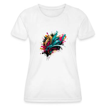Graffiti - T-shirt sport Femme - blanc - Devant - AI Model Female 172 dark (172cm)