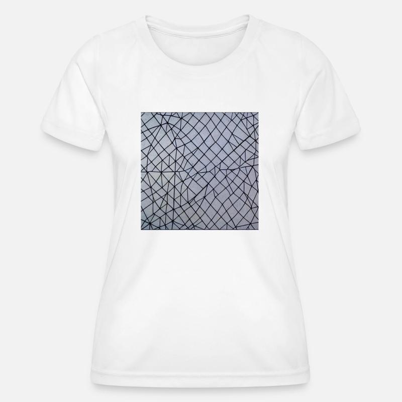 Abstrakte Kunst Gitternetz - Frauen Funktions-T-Shirt - Weiß