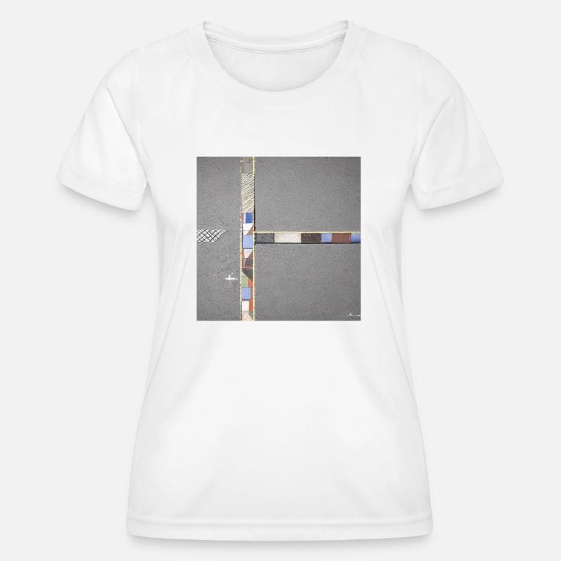 abstract geometryT 90° - Women's Functional T-Shirt - white