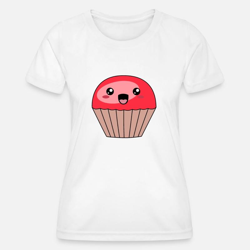 sweet red muffin - Women's Functional T-Shirt - white