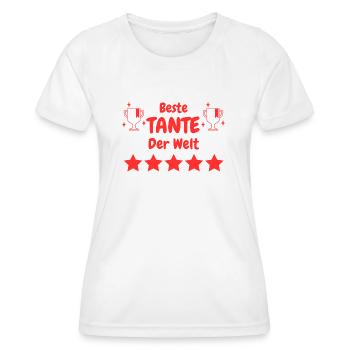 Bese Tante der Welt - Frauen Funktions-T-Shirt - Weiß - Vorne - AI Model Female 172 dark (172cm)