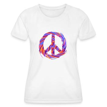 Peace Sign - Women's Functional T-Shirt - white - Front - AI Model Female 172 dark (172cm)
