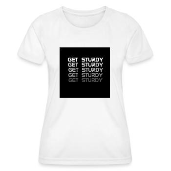 Get Sturdy Fade - Frauen Funktions-T-Shirt - Weiß - Vorne - AI Model Female 172 dark (172cm)