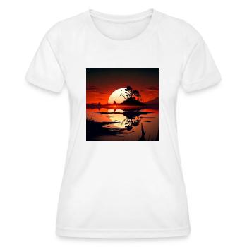Sonnenuntergang - Frauen Funktions-T-Shirt - Weiß - Vorne - AI Model Female 172 dark (172cm)