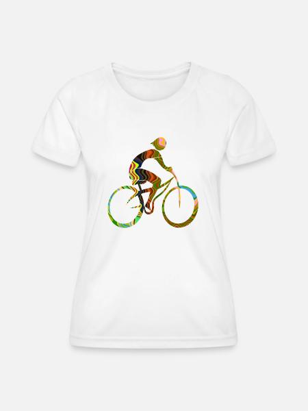 Radfahrer - Frauen Funktions-T-Shirt - Weiß