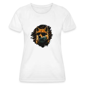 Mysterious Doge - Women's Functional T-Shirt - white - Front - AI Model Female 172 dark (172cm)