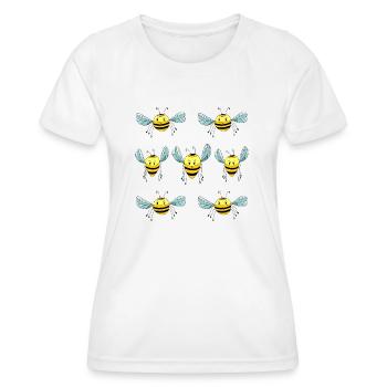 Bees - Women's Functional T-Shirt - white - Front - AI Model Female 172 dark (172cm)